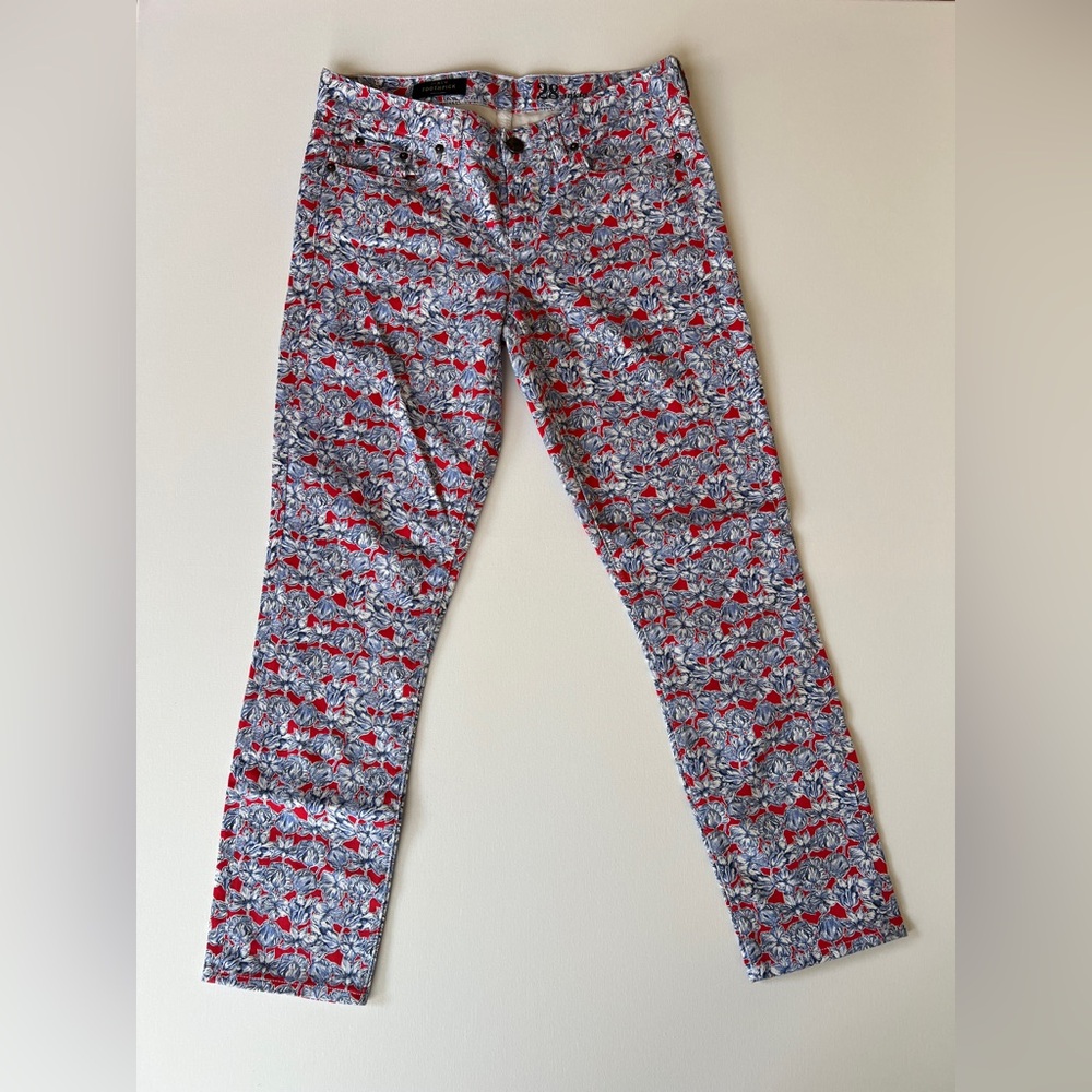 J. Crew Toothpick Jeans 28 Printed